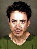 A mugshot of actor Robert Downey Jr in 2001