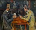 لاعبو الورق 1892–95، زيت على كنڤاه، 60 x 73 سم، معرض كورتولد للفن، لندن.
