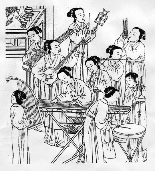 ملف:Ancient Chinese instrumentalists.jpg