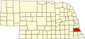 State map highlighting Otoe County