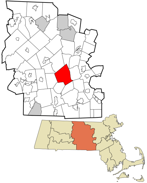 ملف:Worcester County Massachusetts incorporated and unincorporated areas Worcester highlighted.svg