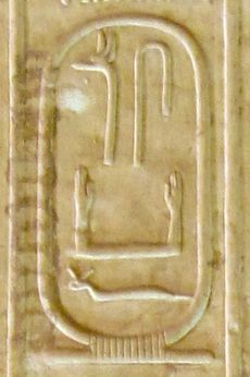 Relief showing hieroglyphs in a cartouche