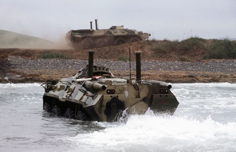ملف:BTR-70 coming ashore.jpg