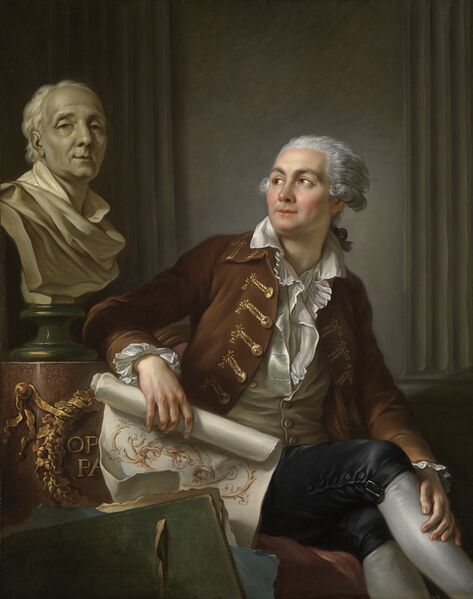 ملف:Jean-Simon Berthélemy - Bildnis eines Herrn mit der Büste des Denis Diderot.jpg