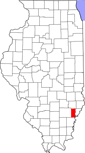 Map of إلينوي highlighting Edwards County