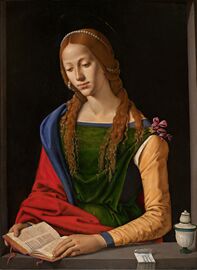 Mary Magdalene Reading (ح. 1500 – 1510) by Piero di Cosimo