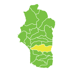 موقع ناحية مركز القرداحة في محافظة اللاذقية.