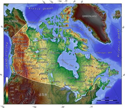 Location map/data/CanadaTerrain is located in Canada