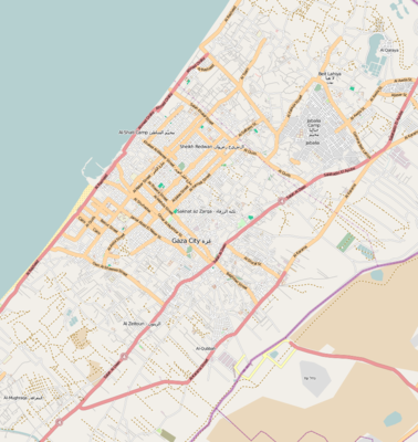 Location map Palestine Gaza