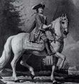 Equestrian portrait of Catherine II in the attire of a male officer.