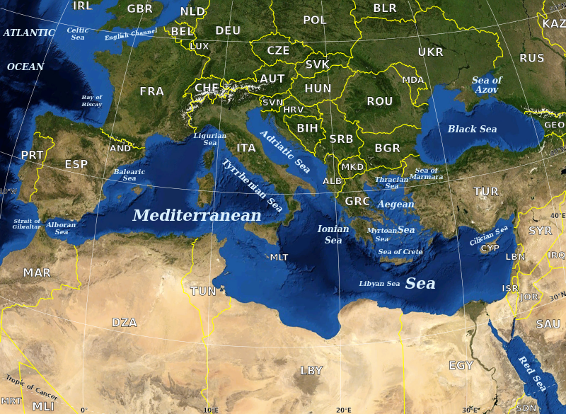 ملف:Mediterranean Sea political map-en.svg
