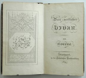 West-östlicher Divan Goethe 1st edition.jpg