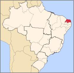 موقع ولاية ريو گراند دو نورته في البرازيل