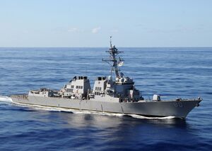 US Navy 080906-N-1082Z-067 The guided-missile destroyer USS Roosevelt (DDG 80) transits the Atlantic Ocean.jpg