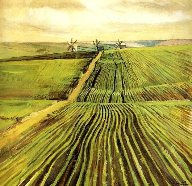 ملف:Zinaida Serebriakova The Shoots of Autumn Crops.jpg