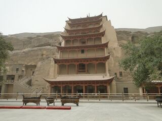 Mogao Caves, a.k.a. Dunhuang Grottoes.