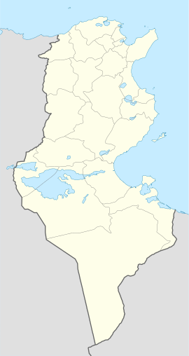 خريطة توضح موقع مائدة يوغرطة من الجمهورية التونسية