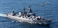 Slava-class cruiser Moskva, sunk in the Russian invasion of Ukraine