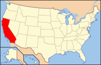 California's location in the United States