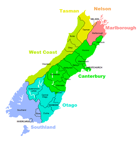 ملف:NZ Territorial Authorities South Island.png