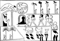 Content of the Narmer macehead (drawing)