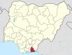 Location of Akwa Ibom in Nigeria