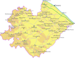 خريطة طرق مقاطعة پزارو واوربينو