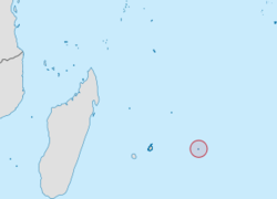 موقع رودريگز في المحيط الهندي.