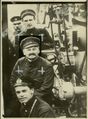 THE BOLSHEVIK Leon Trotsky with sailors of the Red Fleet around 1918. As war commissar, he helped build an army out of the ashes of the old Russian military and triumphed in a civil war with the White armies.