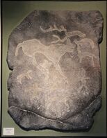 Animal hunting, 3000 BCE, Mongolia. National Museum of the Altai Republic