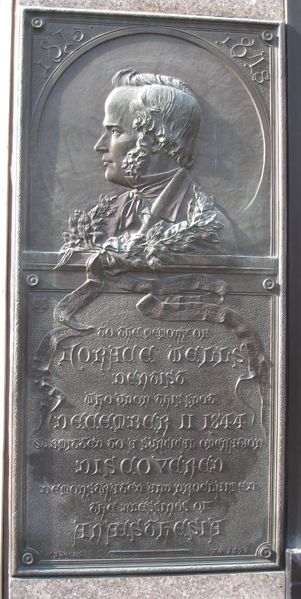 ملف:Horace Wells plaque - Hartford, CT.JPG