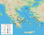 إپي‌داوروس ومواقع أثرية هامة على خريطة