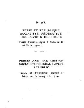 Treaty of the friendschip between Persia and the Russian Socialist Federal Soviet Republic, signed at Moscow, February 26, 1921 - Englisch Version - Leage of Nations - Treaty Series.pdf