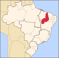 موقع ولاية پياوي في البرازيل