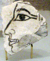 Ostracon found from the dump below Senenmut's tomb chapel (SAE 71) thought to depict his profile. Now residing in the Metropolitan Museum.