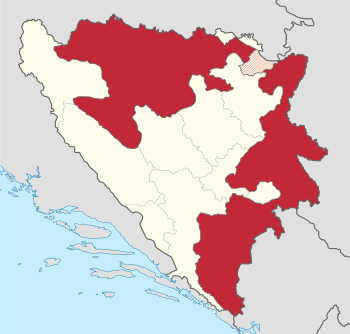Location of Republika Srpska within Bosnia and Herzegovina