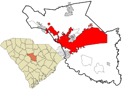 Location in Richland County and the state of South Carolina