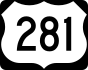 U.S. Route 281 marker