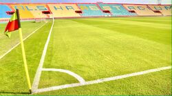 Al-Shaab Stadium's grass in December 2020 ready to host Iraqi league matches