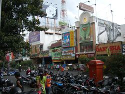 Malioboro, the most famous street in the city for shopping and eating out.