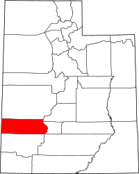 Map of Utah highlighting بيفير