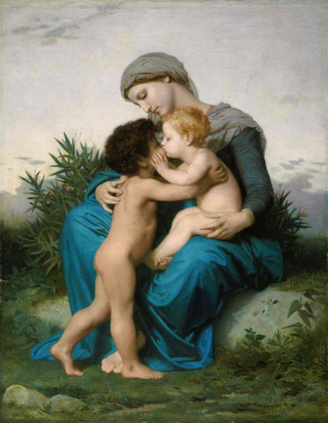 ملف:William-Adolphe Bouguereau (1825-1905) - Fraternal Love (1851).png