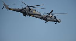 مروحيات روسية في طريقها من حميميم إلى القامشلي، 14 نوفمبر 2019.jpg