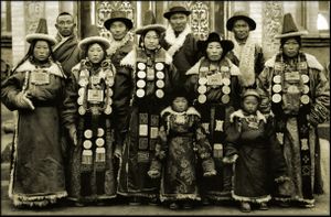 Family In Lanchow, China 1944 Fr. Mark Tennien Restored.jpg