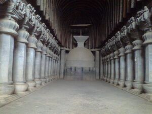 Hall of the Great Chaitya Cave at Karla (120 CE)[23]