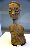 Statue, human, from ʿAin Ghazal city, Amman, Jordan Archaeological Museum