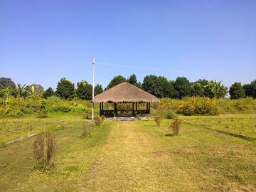 Bamboo huts in Kangla Fort complex