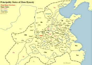 Map showing the Kingdom of Shu during Zhou dynasty