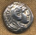 Macedonian tetradrachm with image of Heracles, after 330 BC.