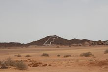 Map of Western Sahara on a hill near Tifariti, 2009
